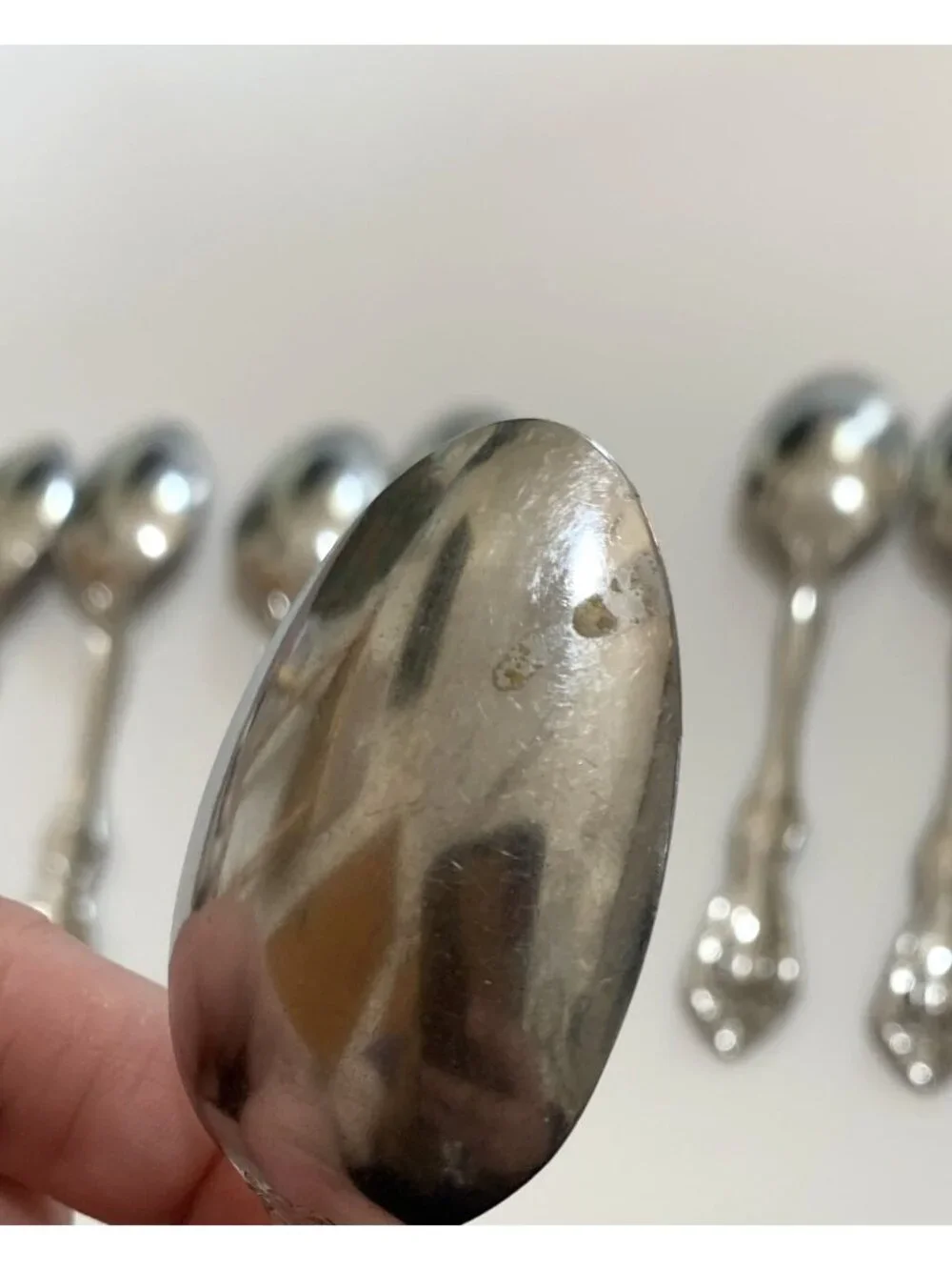 Oneida Michelangelo Cube Teaspoons Set Of 8 Vintage Flatware 6